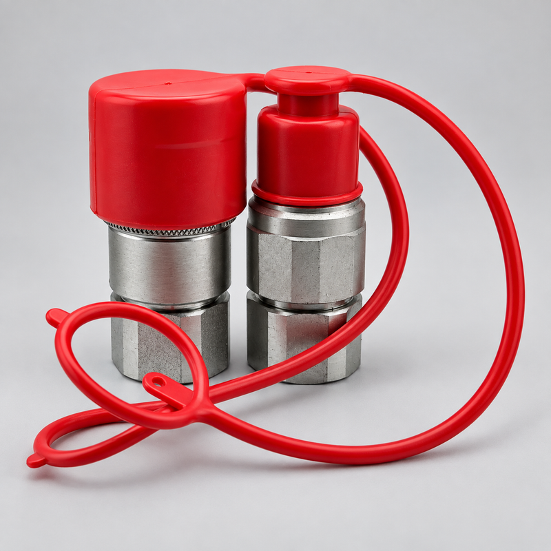 1/2" ISO 16028 Flat Face Hydraulic Coupler Dust Caps & Plugs