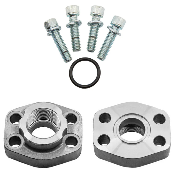 Code 61 and 62 Flange Block x BSPP Female with O-ring Groove